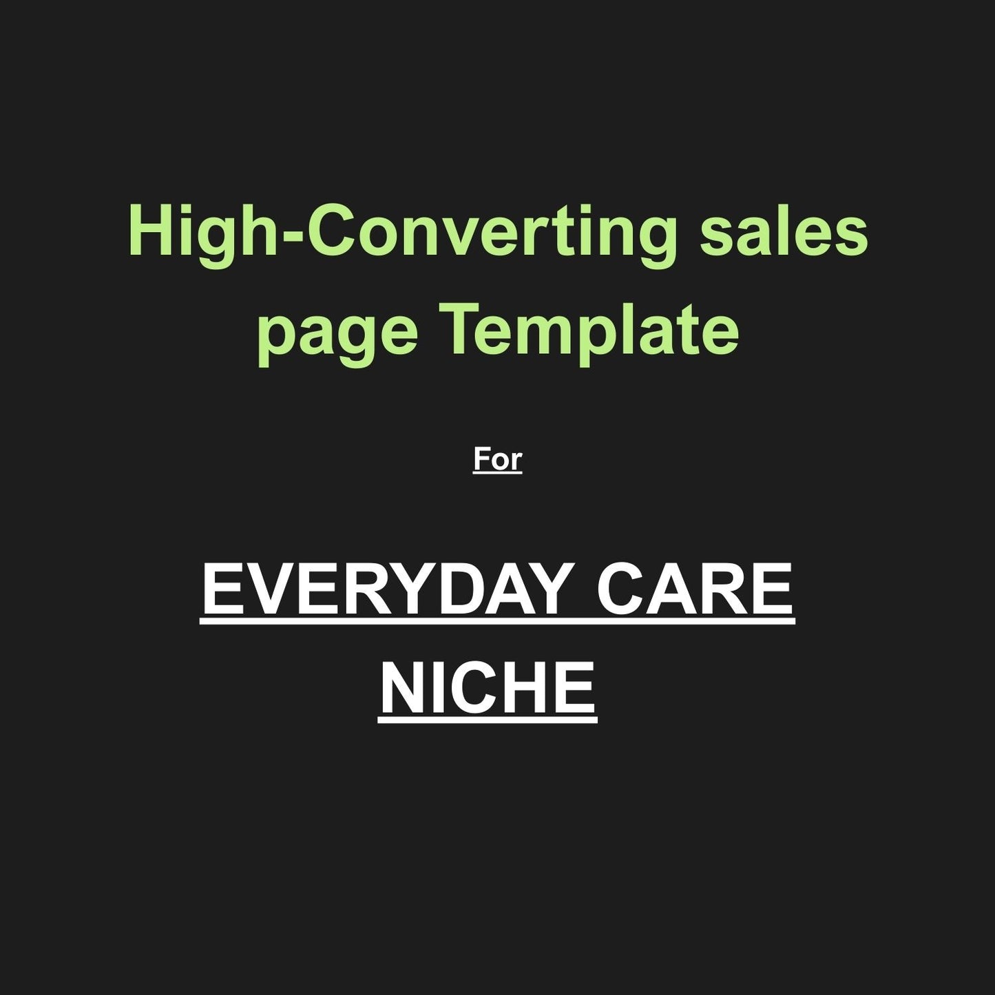 Everyday Care Sales Page Template