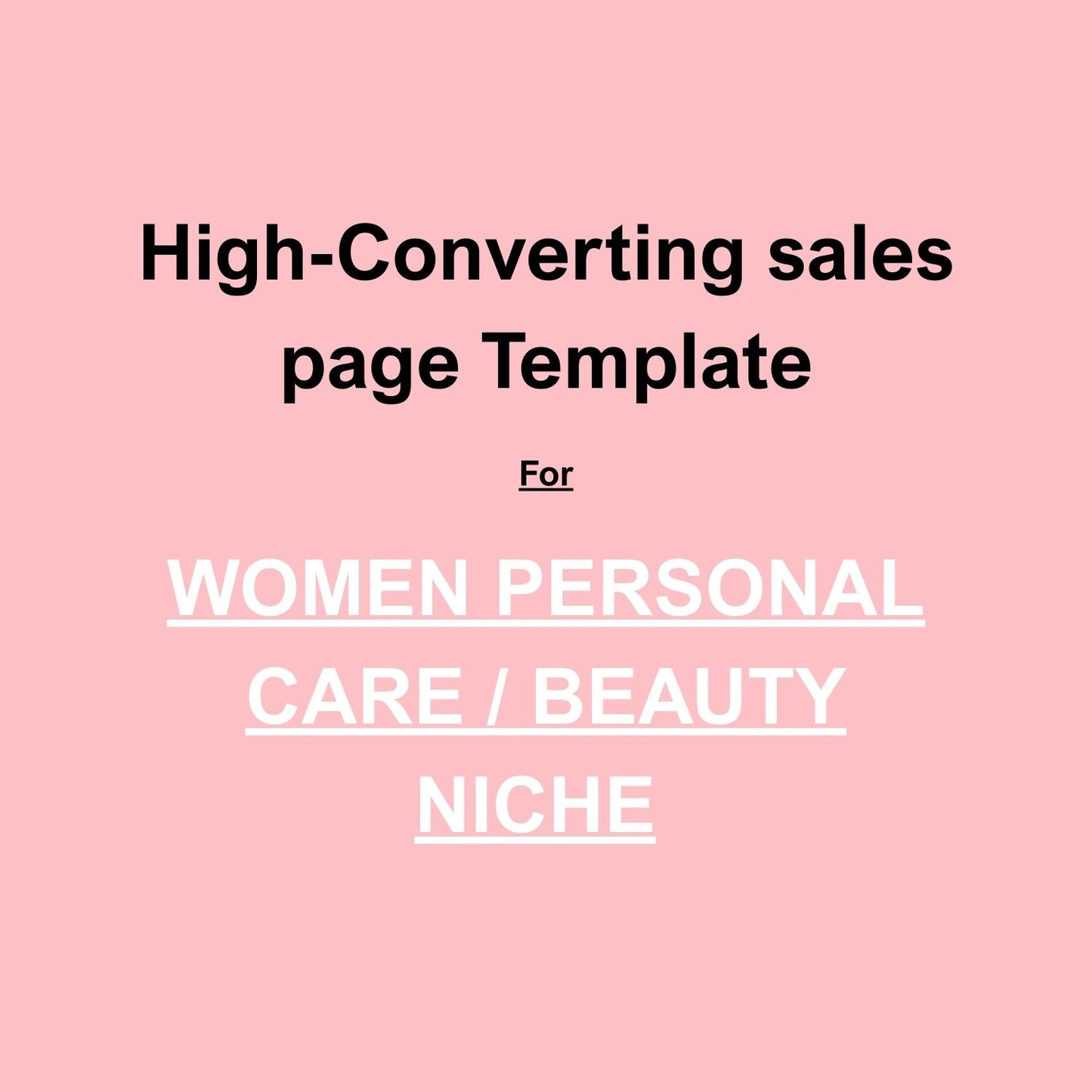 Woman Personal Care/Beauty Product Template