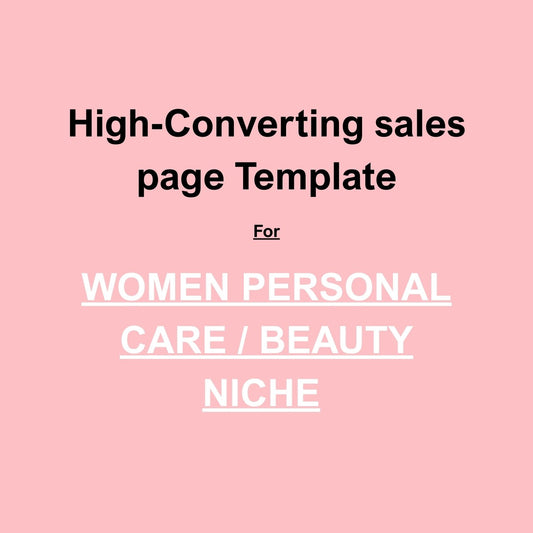 Woman Personal Care/Beauty Product Template