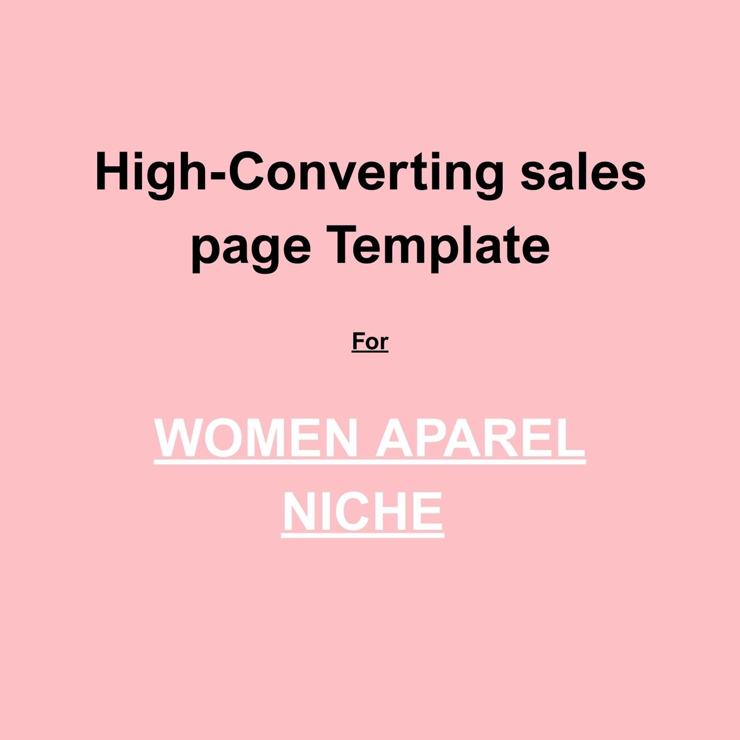 Women Apparel Product Template
