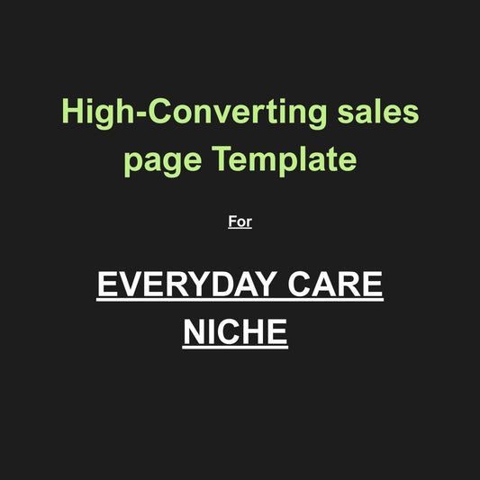 Everyday Care Sales Page Template